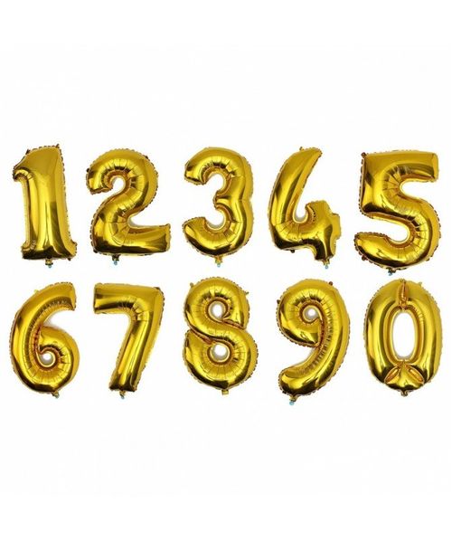 GLOBOS DE NÚMEROS METALIZADOS PARA CUMPLEAÑOS