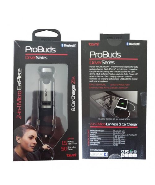 Cargador+audífono bluetooth 2 en 1 TZUMI 4167