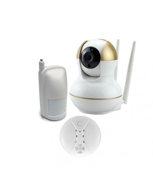 KIT DE SEGURIDAD+ CÁMARA WIFI+ DETECTOR DE HUMO+SENSOR MAGNÉTICO