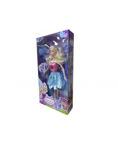 Muñeca princesa, con alas y accesorios