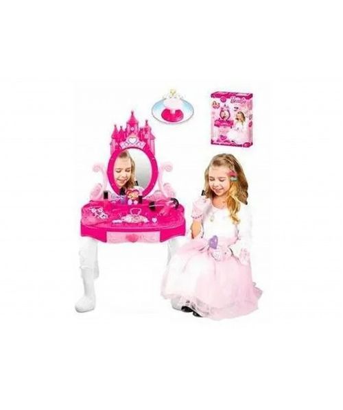 JUEGO de belleza musical coqueta grande, con espejo y asiento