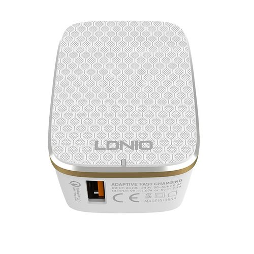 Cargador Ldnio A1204Q, QC 3.0, 18W, CABLE TIPO C, CARGA RAPIDA