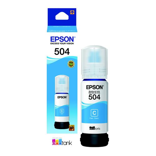 Botella de Tinta Epson T504 Cyan para impresora L6171, L4150, L4160, L6161, L6191