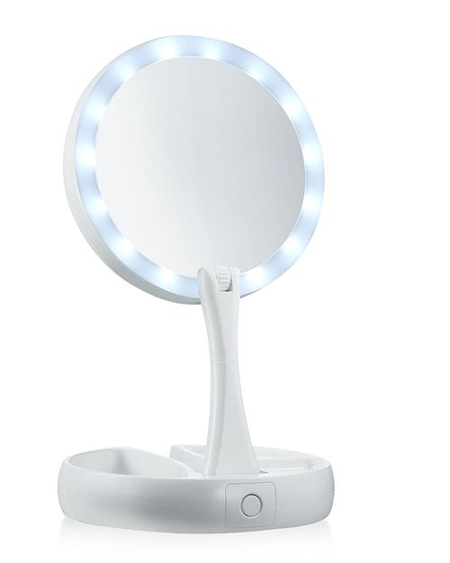 Espejo plegable 10x para maquillaje