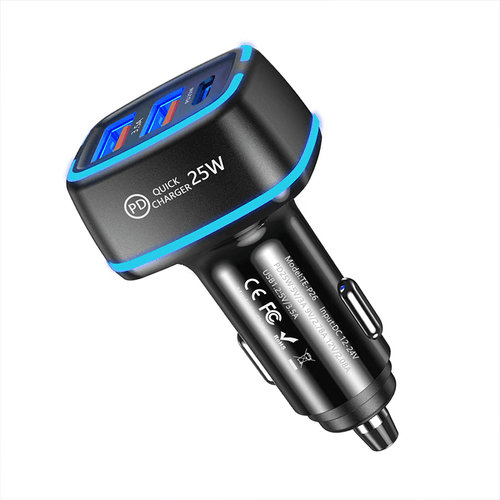 Cargador TE-P26 QC 43W 3 puertos para vehículo