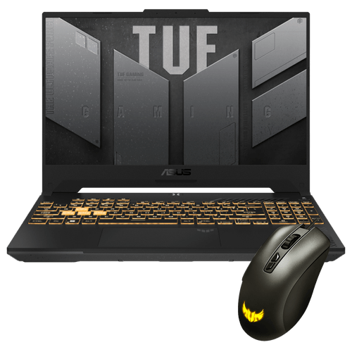 Laptop Asus TUF Gaming F15 (2023) Intel Core i7-12700H RTX 4050 16Gb 1Tb 15.6" FHD FreeDOS Grey w/ Mouse y Mochila