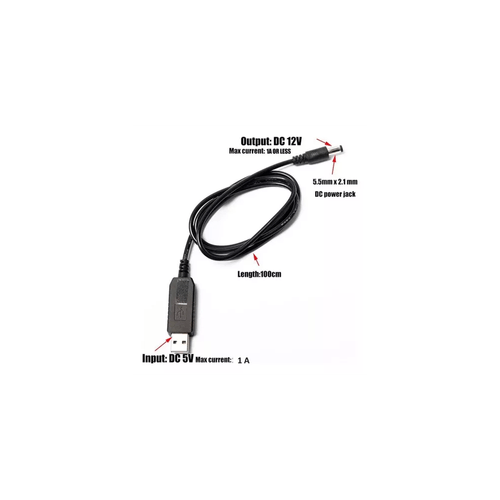 Adaptador Cable USB a DC 5 - 12V