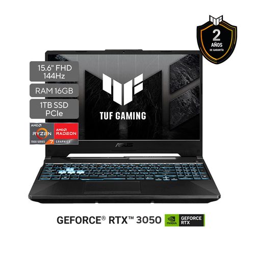 Laptop Asus TUF Gaming A15 AMD R7-7435HS 16Gb 1Tb RTX 3050 15.6" FHD FreeDOS Black