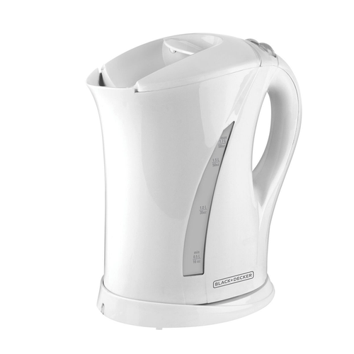 Tetera electrica black decker-1500w-1.7 lts-apagado automatico-blanca
